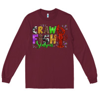 Burgundy crawfish season mardi gras carnival Long Sleeve Tee - Jasminsmagicworld