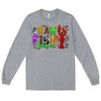 Heather Grey crawfish season mardi gras carnival Long Sleeve Tee - Jasminsmagicworld