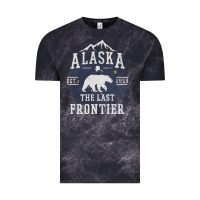 Cloud Black Alaska The Last Frontier Vintage Tee - lanVoArt