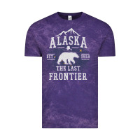 Cloud Purple Alaska The Last Frontier Vintage Tee - lanVoArt