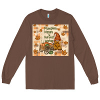 Chestnut pumpkin kisses and harvest wishes Long Sleeve Tee - TumblerDesignByShophia