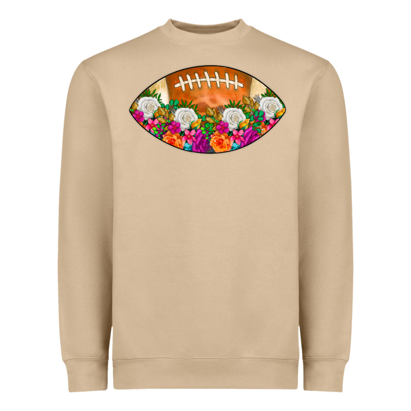 American Football Floral Heavyweight Sweatshirt by CowCowDesign | Teevron