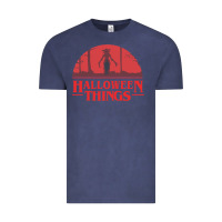 Vintage Denim Halloween Things Strange Halloween Vintage Tee - lanVoArt
