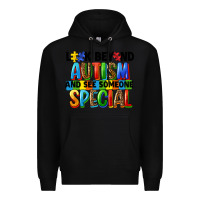 Black look beyond autism and see someone special Premium Hoodie - FaDigitalArtStudio