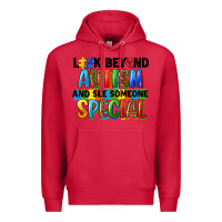 Cardinal look beyond autism and see someone special Premium Hoodie - FaDigitalArtStudio