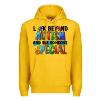 Lemon look beyond autism and see someone special Premium Hoodie - FaDigitalArtStudio