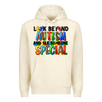 Sandshell look beyond autism and see someone special Premium Hoodie - FaDigitalArtStudio
