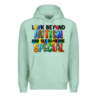 Seafoam look beyond autism and see someone special Premium Hoodie - FaDigitalArtStudio