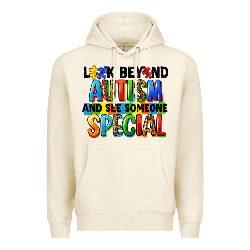 Look Beyond Autism And See Someone Special Premium Hoodie by FaDigitalArtStudio | Teevron