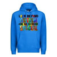 True Royal look beyond autism and see someone special Premium Hoodie - FaDigitalArtStudio