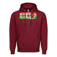 Burgundy flannels lattes leggings Zipper Hoodie - BundleAndBundleShop