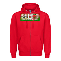 Red flannels lattes leggings Zipper Hoodie - BundleAndBundleShop