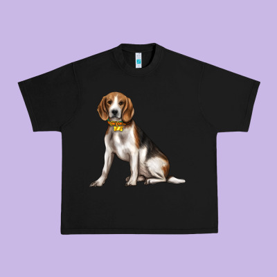 Beagle With Overflow Urban Heavy Tee Designed By Texasbilliewilder