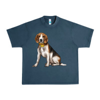 Midnight Navy beagle with overflow Urban Heavy Tee - texasbilliewilder