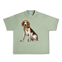 Oil Green beagle with overflow Urban Heavy Tee - texasbilliewilder