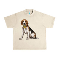 Sandshell beagle with overflow Urban Heavy Tee - texasbilliewilder
