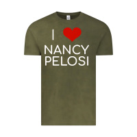 Vintage Olive Limited Edition I Love Nancy Pelosi Heart Madam Speaker Democratic Pol Vintage Tee - lanVoArt