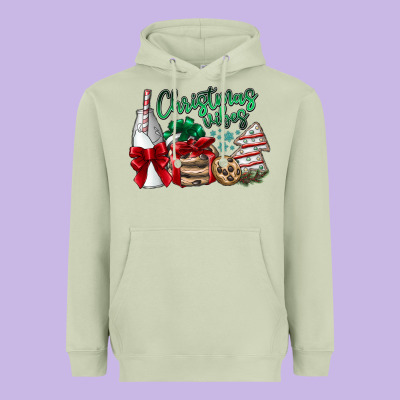 Christmas Vibes Heavyweight Hoodie Designed By Cowhidedigitalart