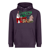 Plum Christmas Vibes Heavyweight Hoodie - CowhideDigitalArt