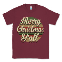 Burgundy Merry Christmas Y'all Classic Tee - Bettercallsaul