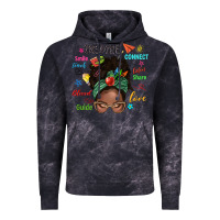 Cloud Black afro messy bun teach inspire love teacher blessed Vintage Hoodie - NancyCooperArtShop