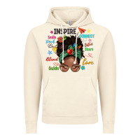 Vintage Artic afro messy bun teach inspire love teacher blessed Vintage Hoodie - NancyCooperArtShop