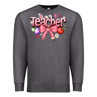Charcoal Heather easter teacher Premium Sweatshirt - CowhideDigitalArt