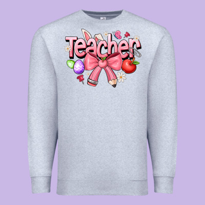 Easter Teacher Premium Sweatshirt Designed By Cowhidedigitalart
