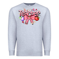 Heather Grey easter teacher Premium Sweatshirt - CowhideDigitalArt