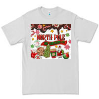 Dove Grey North Pole Hot Chocolate christmas Premium Tee - MaliasSmallBusiness