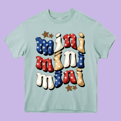 American Mini Heavy Core Tee Designed By Nancycooperartshop