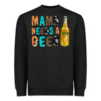 Black Mama Needs a Beer Heavyweight Sweatshirt - CowCowDesign
