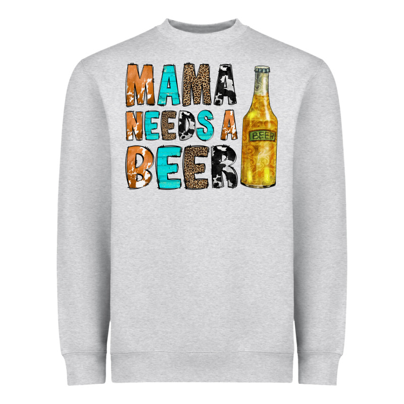 Mama Needs A Beer Heavyweight Sweatshirt by CowCowDesign | Teevron