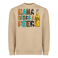 Mushroom Mama Needs a Beer Heavyweight Sweatshirt - CowCowDesign