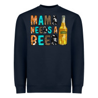 Navy Mama Needs a Beer Heavyweight Sweatshirt - CowCowDesign