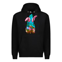 Black Easter Wicker Basket Gnome Premium Hoodie - BundleAndBundleShop