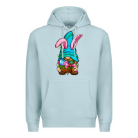 Blue Mist Easter Wicker Basket Gnome Premium Hoodie - BundleAndBundleShop