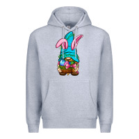 Heather Grey Easter Wicker Basket Gnome Premium Hoodie - BundleAndBundleShop