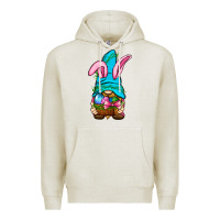 Oatmeal Heather Easter Wicker Basket Gnome Premium Hoodie - BundleAndBundleShop