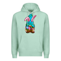 Seafoam Easter Wicker Basket Gnome Premium Hoodie - BundleAndBundleShop