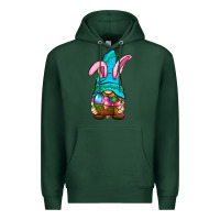 Sports Green Easter Wicker Basket Gnome Premium Hoodie - BundleAndBundleShop