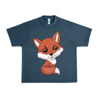 Midnight Navy fox Urban Heavy Tee - texasbilliewilder