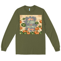 Army Green all the plaid and pumpkin things Long Sleeve Tee - TumblerDesignByShophia