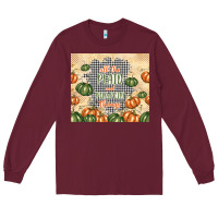 Burgundy all the plaid and pumpkin things Long Sleeve Tee - TumblerDesignByShophia