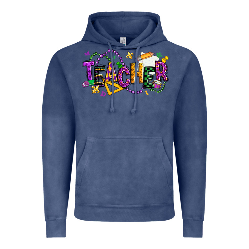 Mardi Gras Teacher Vintage Hoodie by texasbilliewilder | Teevron
