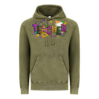 Vintage Olive mardi gras teacher Vintage Hoodie - texasbilliewilder