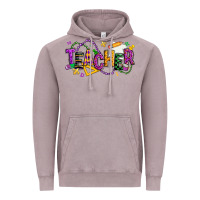 Vintage Zinc mardi gras teacher Vintage Hoodie - texasbilliewilder