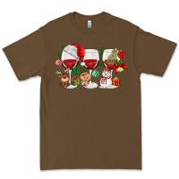 Cacao Christmas Wine Glasses Premium Tee - MaliasSmallBusiness