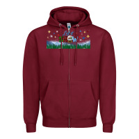 Burgundy let it snow libbey glass Zipper Hoodie - BundleAndBundleShop