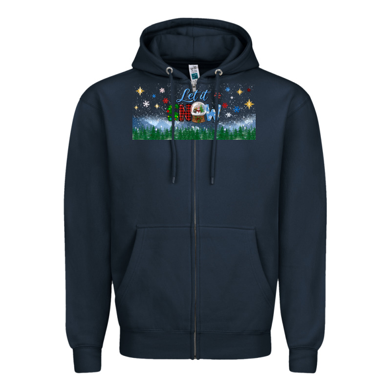 Let It Snow Libbey Glass Zipper Hoodie by BundleAndBundleShop | Teevron